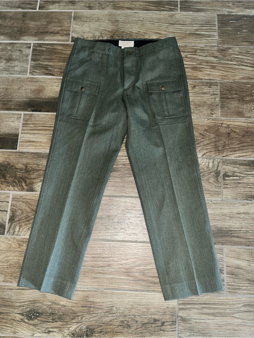 Filson mens Whipcord Pants 100% Virgin Wool Forest Green